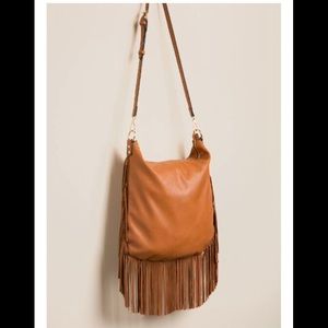 Francesca’s Fringe Crossbody Hobo Bag by Moda Luxe